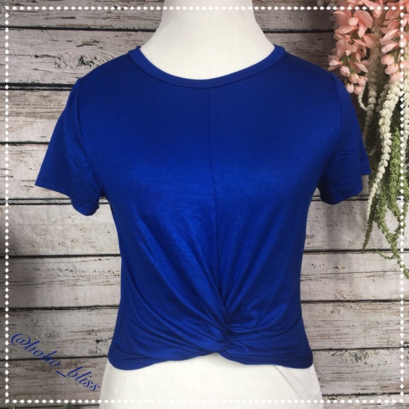 Small Royal Blue Twist Crop Top Last One! - Picture 7 of 8